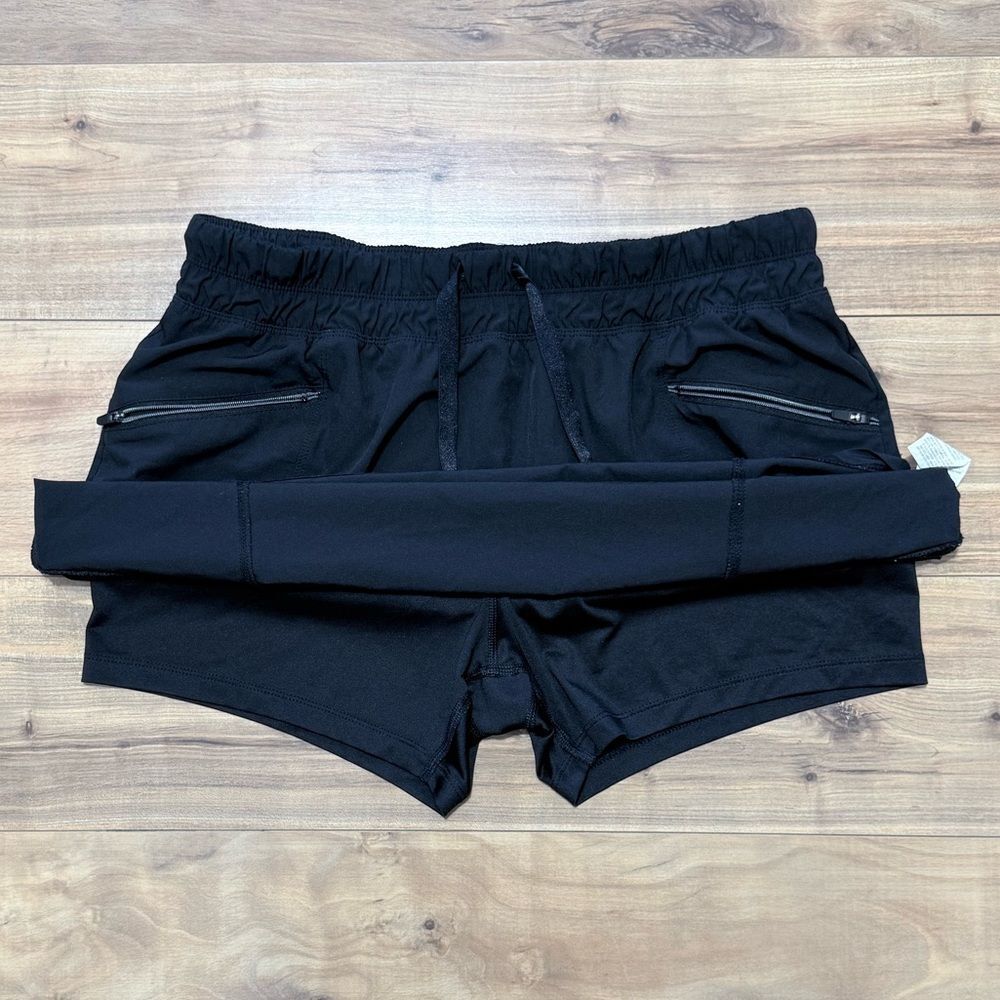 Apana Women’s Black Skort with Zippered Pockets Size L / Zipper pockets - Picture 6 of 8